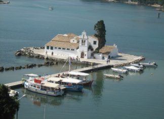kláštor Vlaherna - ostrov Korfu